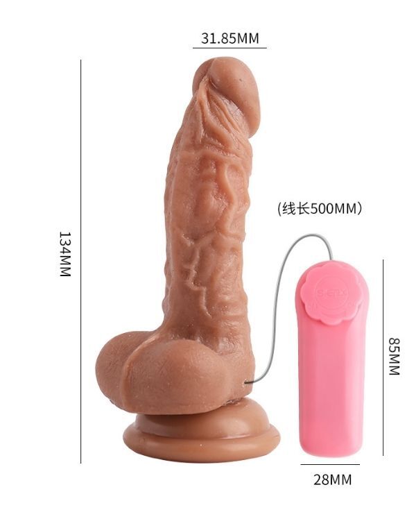 Censan 13.4 Cm Kablolu Kumandalı Dildo Vibratör