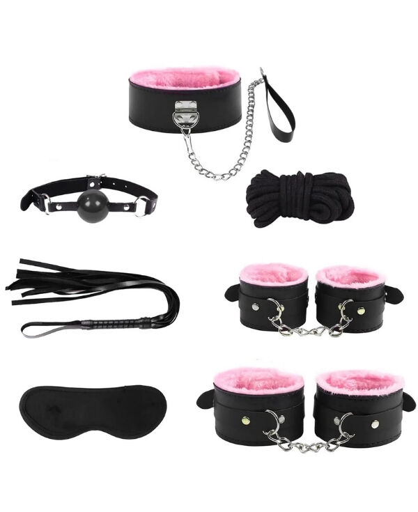 Censan 7 Parçalı Fetiş Set Pembe