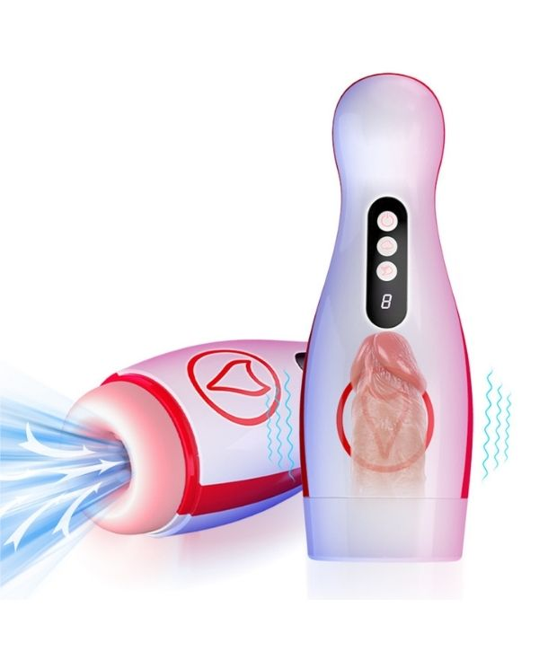 Censan FoxShow M50 – Vakumlu ve Titreşimli Şarjlı Oral Mastürbatör | 7 Fonksiyon | Su Geçirmez | USB Şarjlı