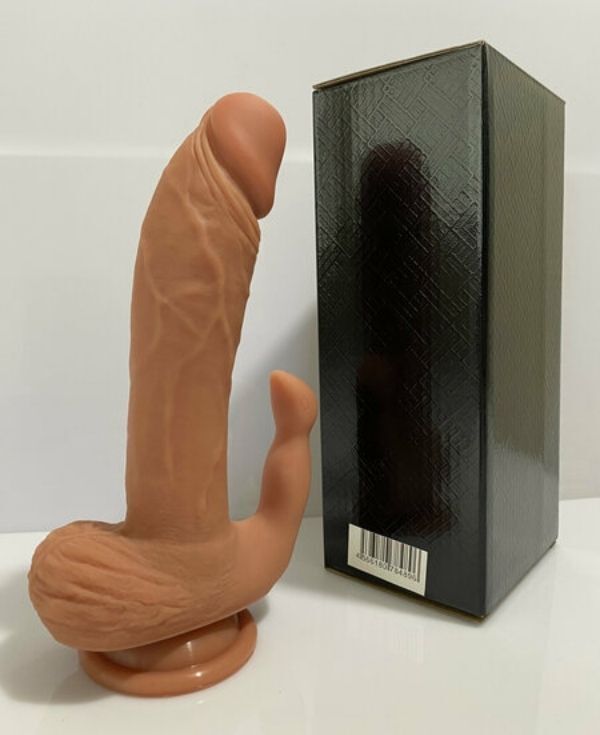 CENSAN Kılitoris Uyarımlı Çift Katmanlı Premium Dildo