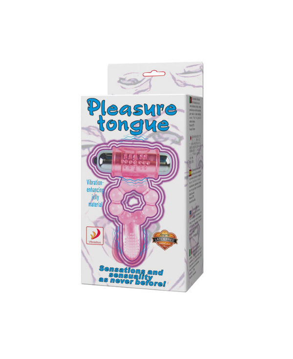 Censan Plasure Tongue Titreşimli Klitoris Uyarıcılı Şeffaf Penis Kılıfı
