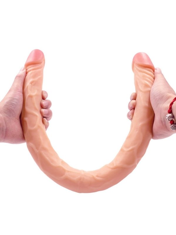 Censan Ten Rengi 55 cm Çift Taraflı Dildo Model No:1034 - Görsel 3