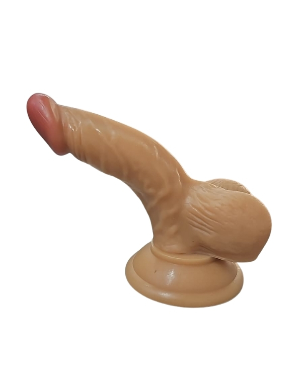 Gerçekçi Testisli Melez Dildo 15.5 cm