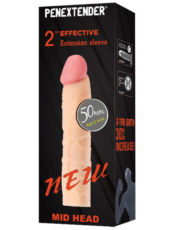 Penextender Mid Head 50mm Dolgulu Penis Kılıfı - Görsel 2