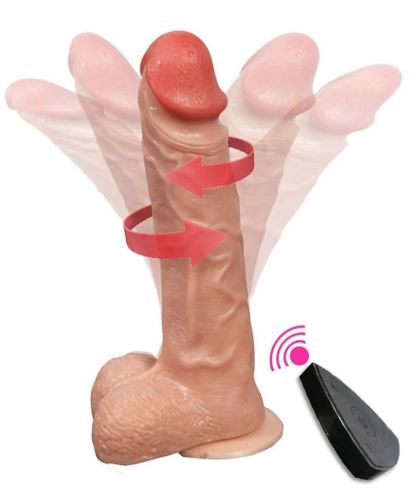 Shequ Bronte Şarjlı Döner Başlı Realistik Dildo Uzaktan Kumandalı 20.5 cm