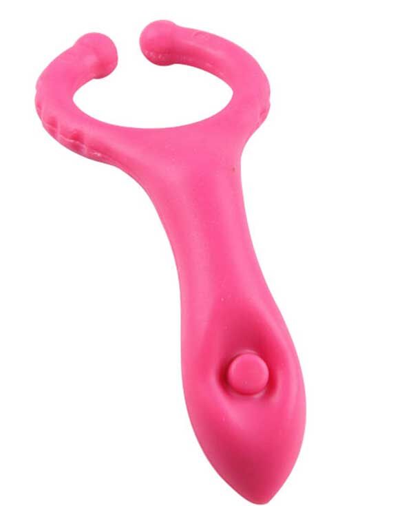 Testis Uyarıcılı Titreşimli Penis Halkası Pembe